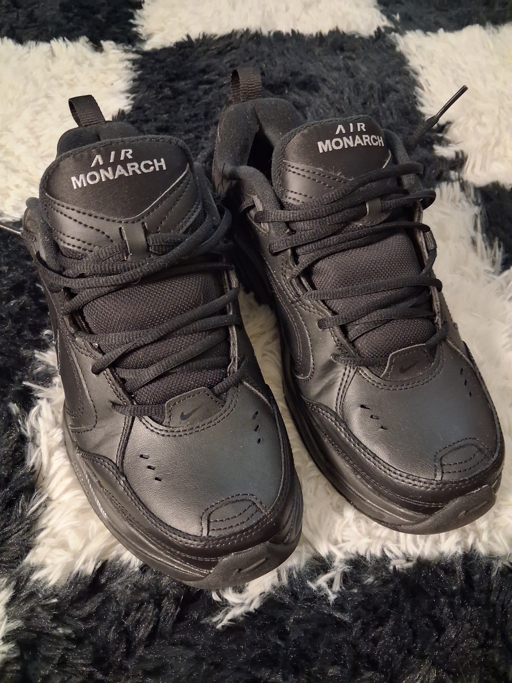 Nike Air Monarch Men's Black Athletic Shoes
